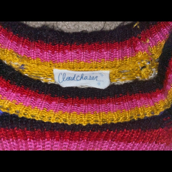 Cloud Chaser Vintage Inspired Color-Block Knit Sweater Size S - Picture 4 of 5